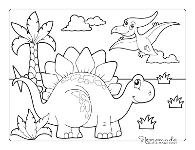 Best dinosaur coloring pages for kids adults
