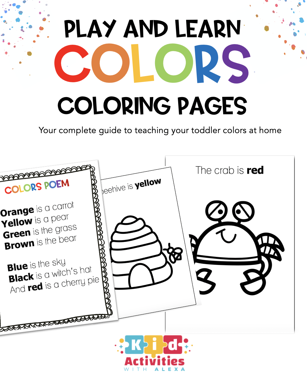 My first coloring book pdf learning colors coloring pages