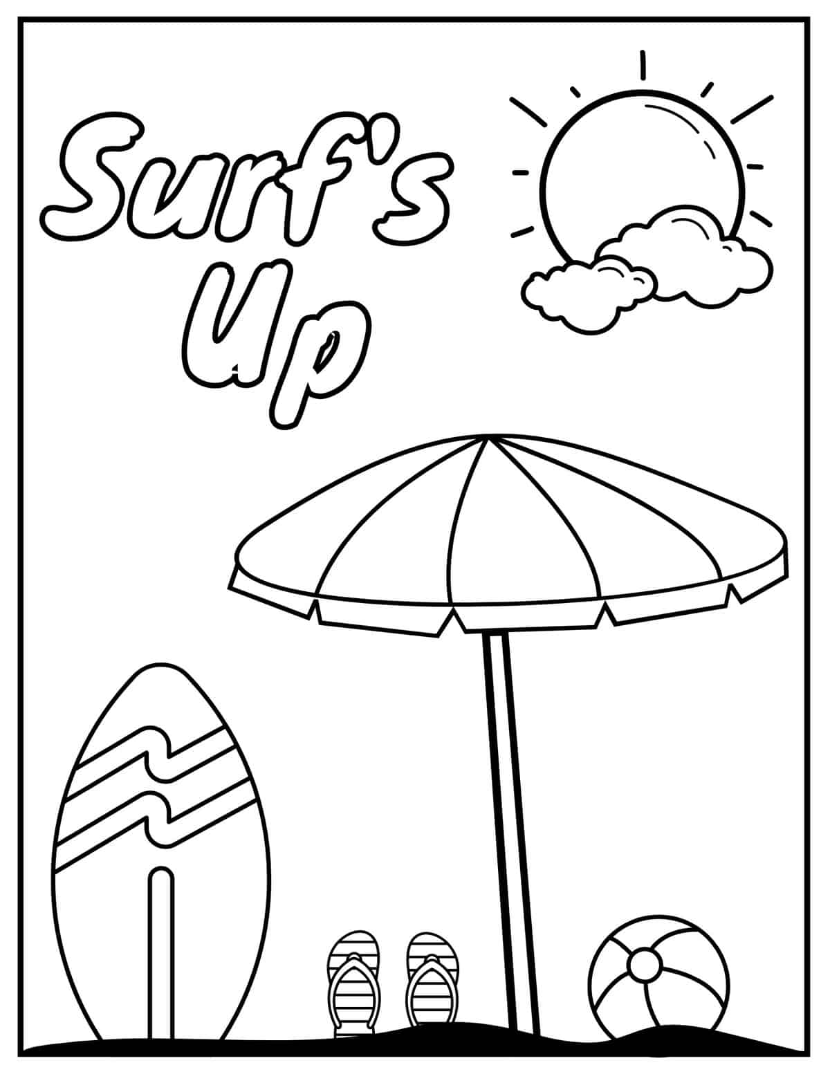 Free summer coloring pages for kids