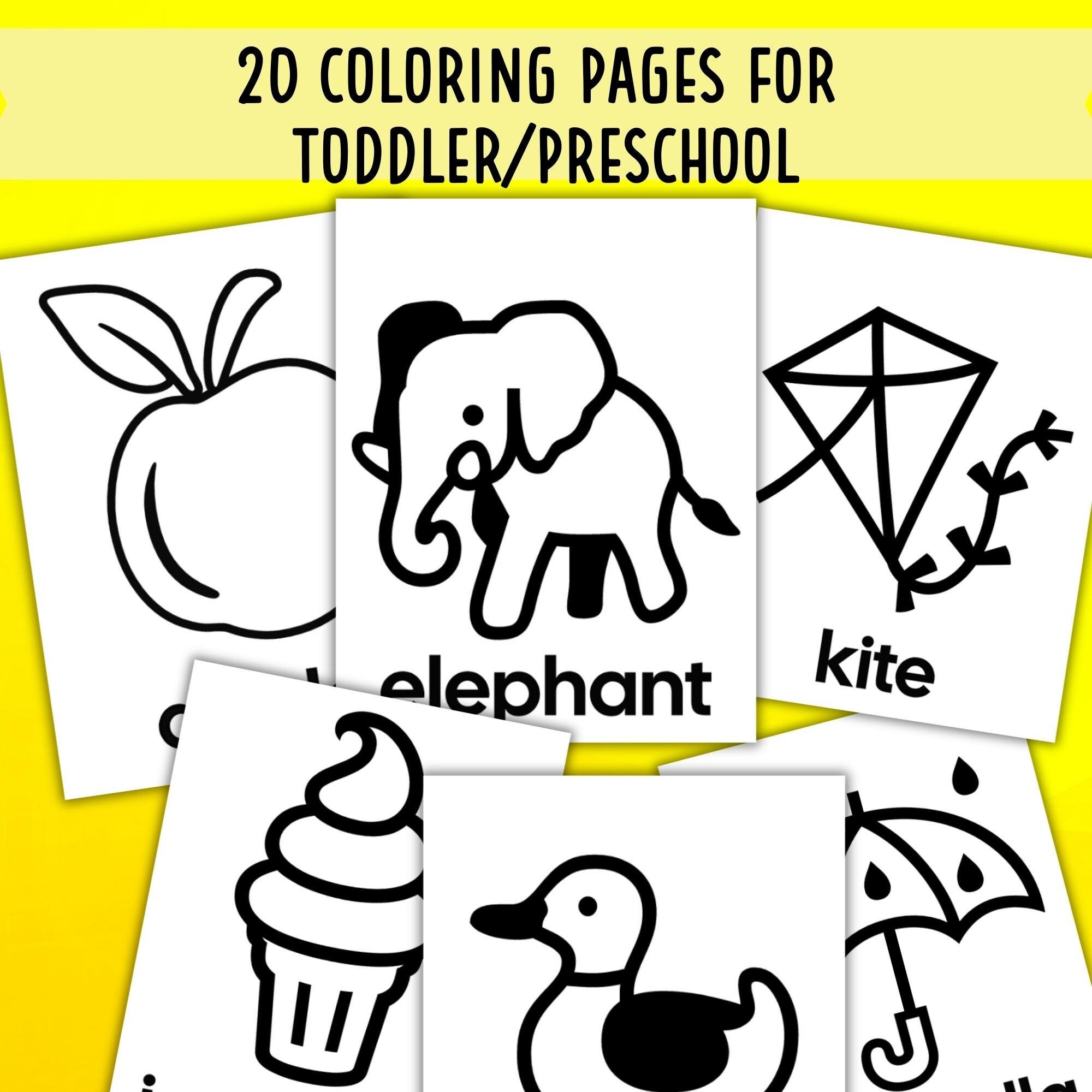 Printable coloring pages for kids toddlers preschoolers coloring book coloring pages preschool kindergarten homeschool printables download now