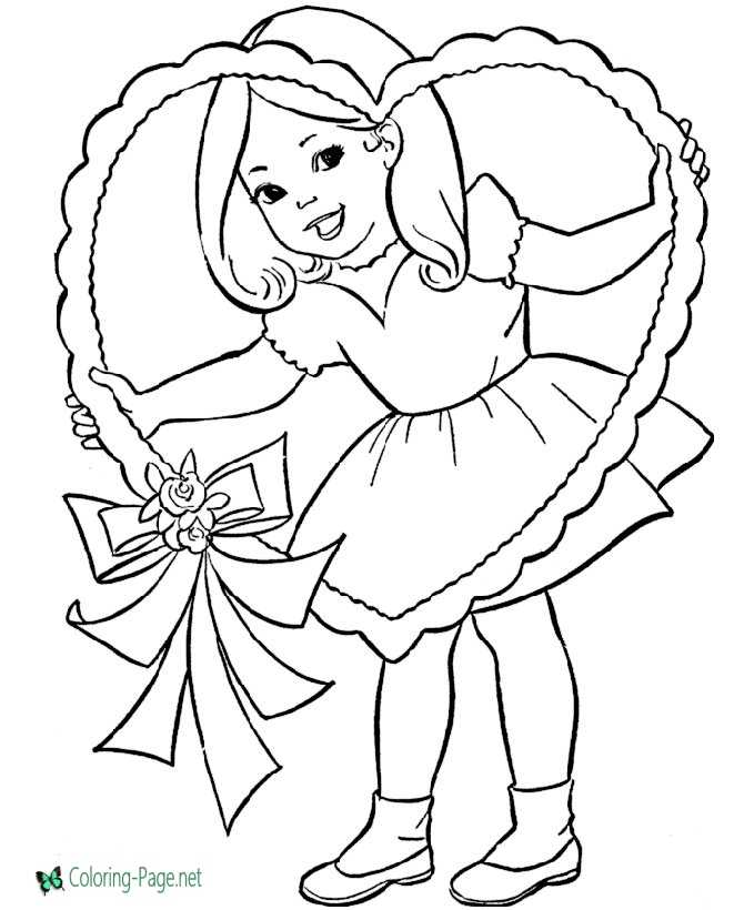 Valentines day coloring pages