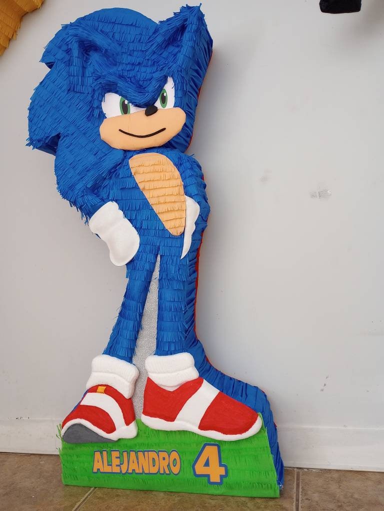 Piãata de sonic para niãos y niãas fiesta de cumpleaãos xx