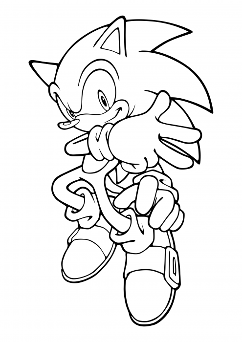 Sonic the hedgehog is ready for adventure coloring pages sonic the hedgehog coloring pages