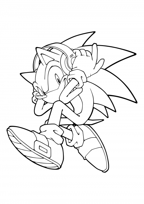 Sonic the hedgehog em fones de ouvido coloring pages sonic o ourião coloring pages