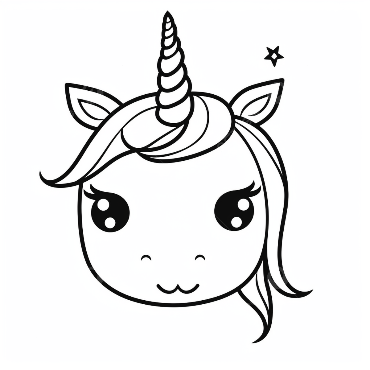 Unicorn head coloring page png transparent images free download vector files