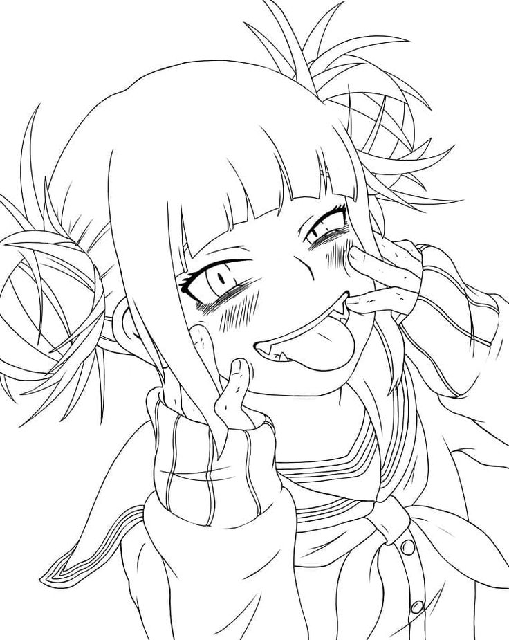 Download or print this amazing coloring page toga himiko my hero academia coloring page