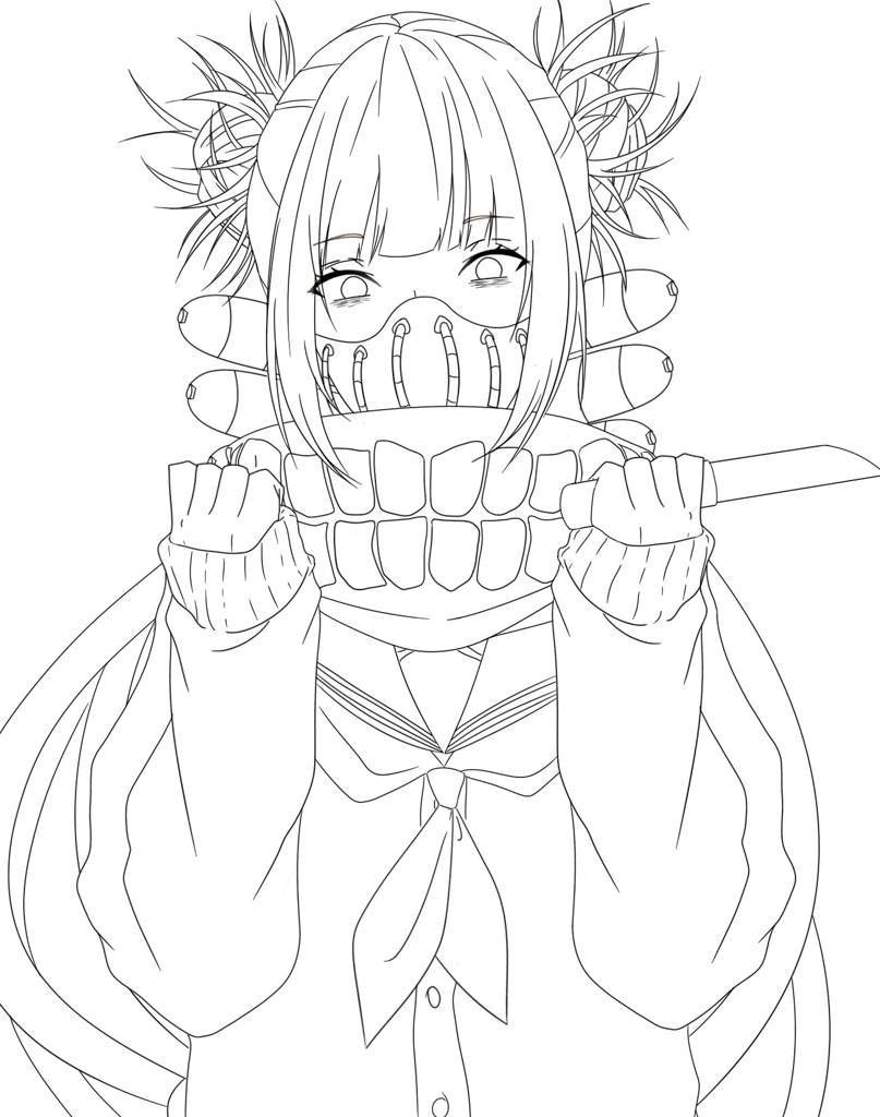 Himiko toga o desafio de colorir e imprimir