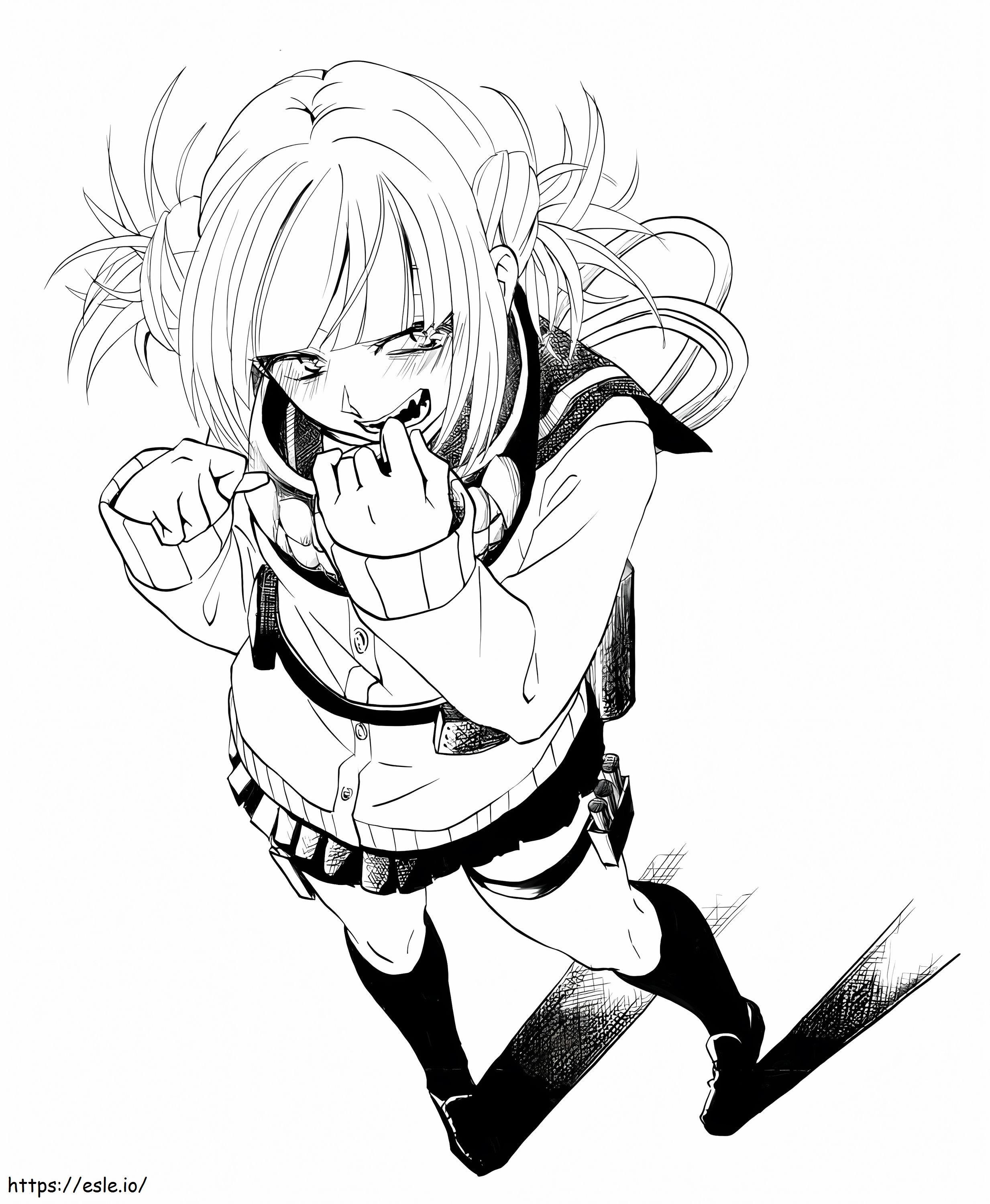 Free printable himiko toga coloring page