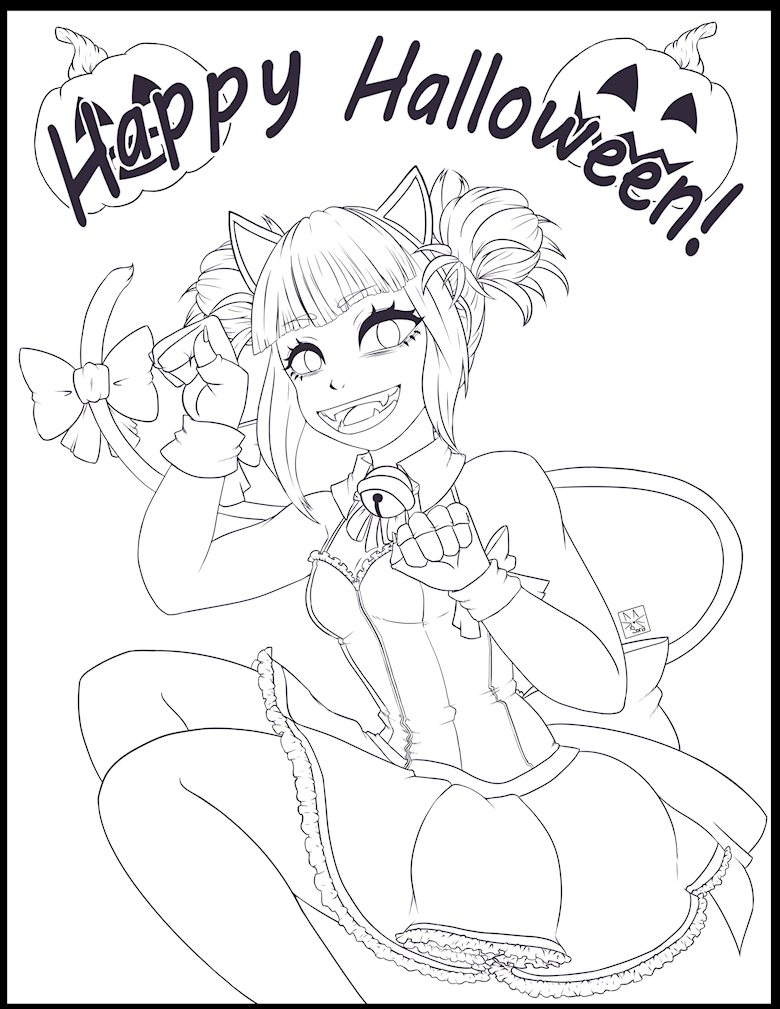 Halloween himiko toga coloring page