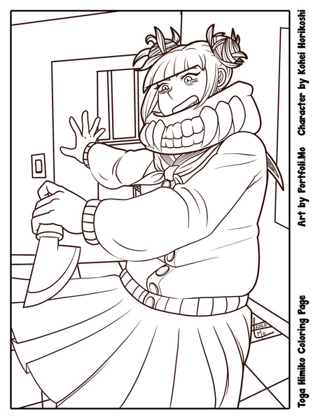 Toga himiko coloring page â portfolimo