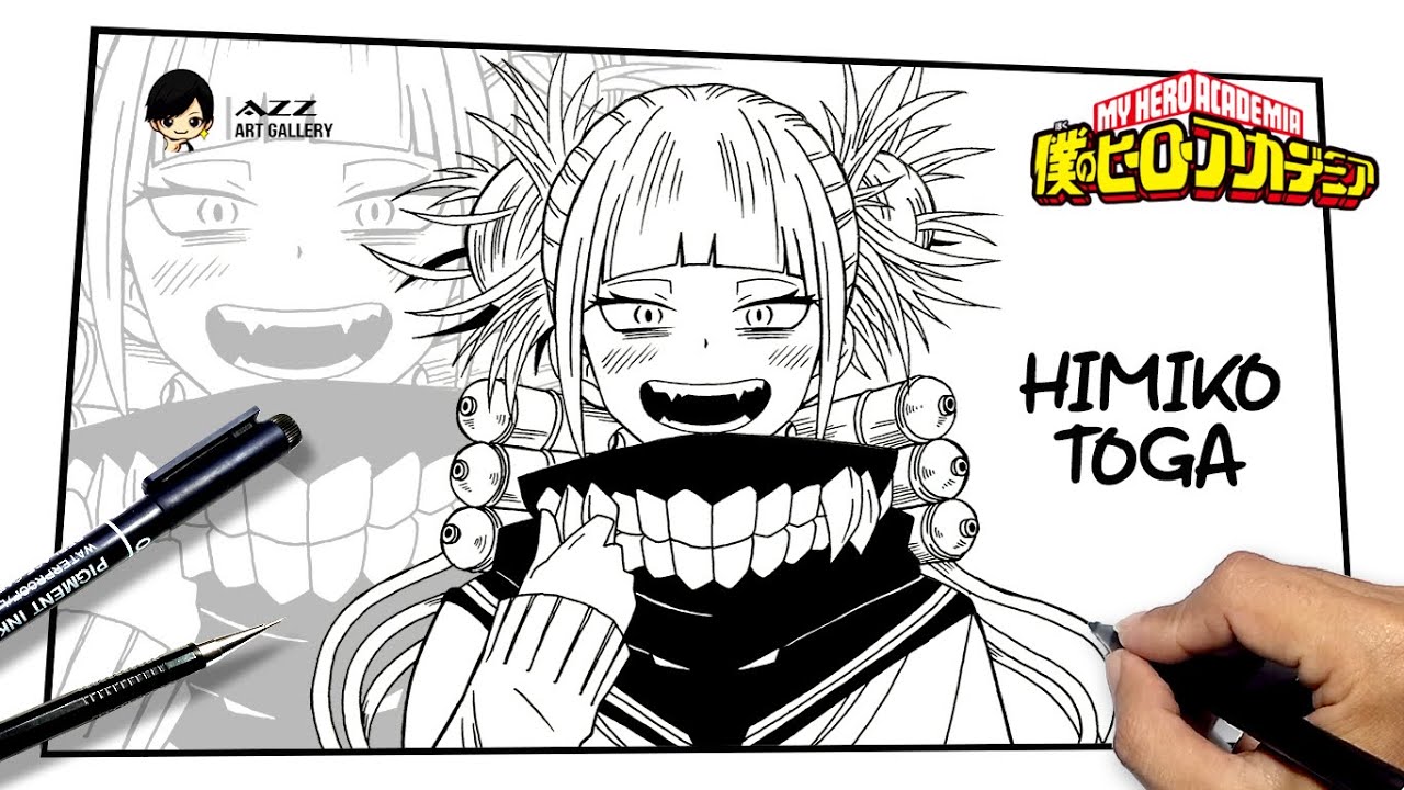 How to draw himiko toga from boku no hero academia