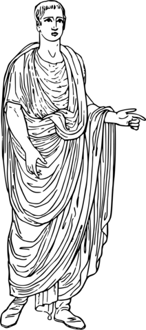 Roman toga coloring page free printable coloring pages