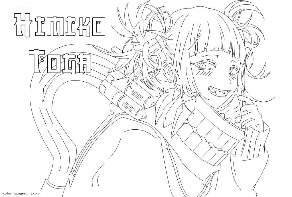 Colorindo himiko toga uma aventura colorida e imprimir