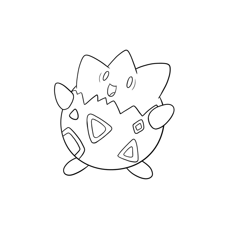 Togepi coloring page