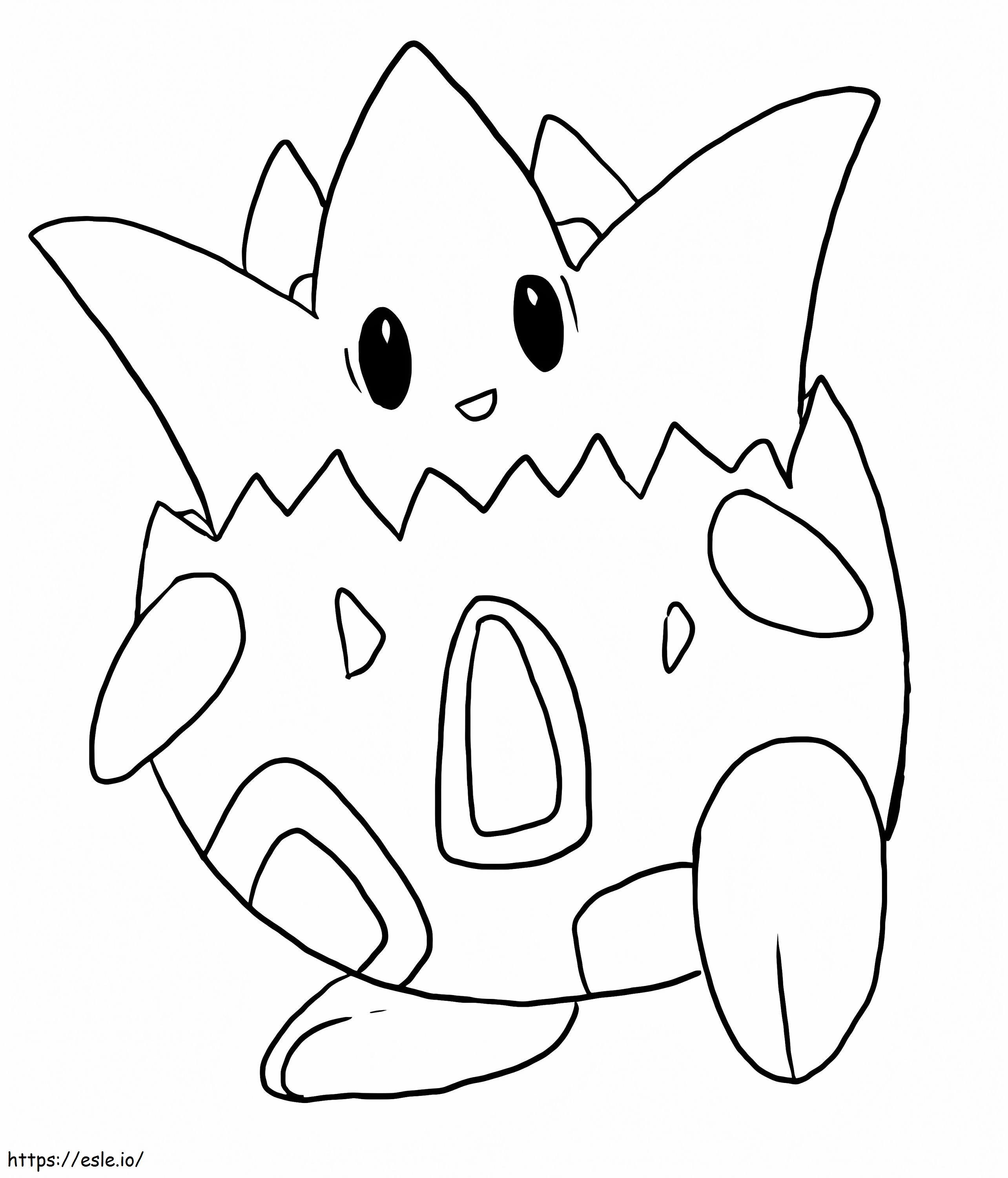 Kawaii togepi coloring page