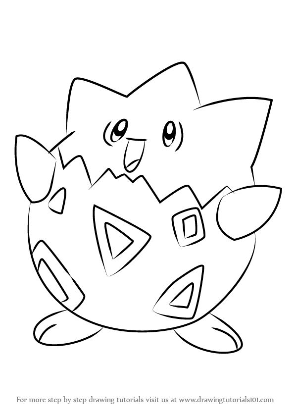 Learn how to draw togepi from pokemon pokemon step by step drawing tutorials pokemon drawings pokemon coloring easy disney drawings