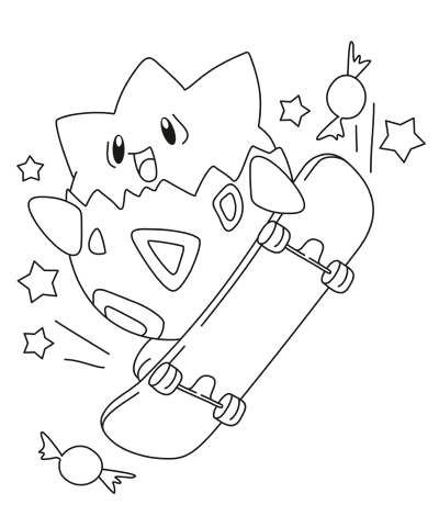 Download togepi coloring page free printable drawings