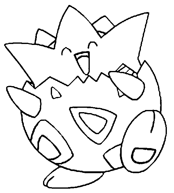 Togepi from pokemon coloring page