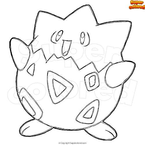 Coloring page pokemon togepi