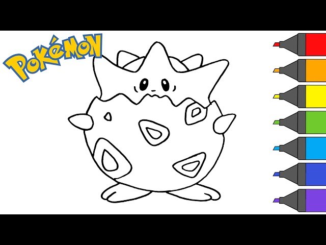 Pokemon togepi how to draw pokemon coloring book artsy kids