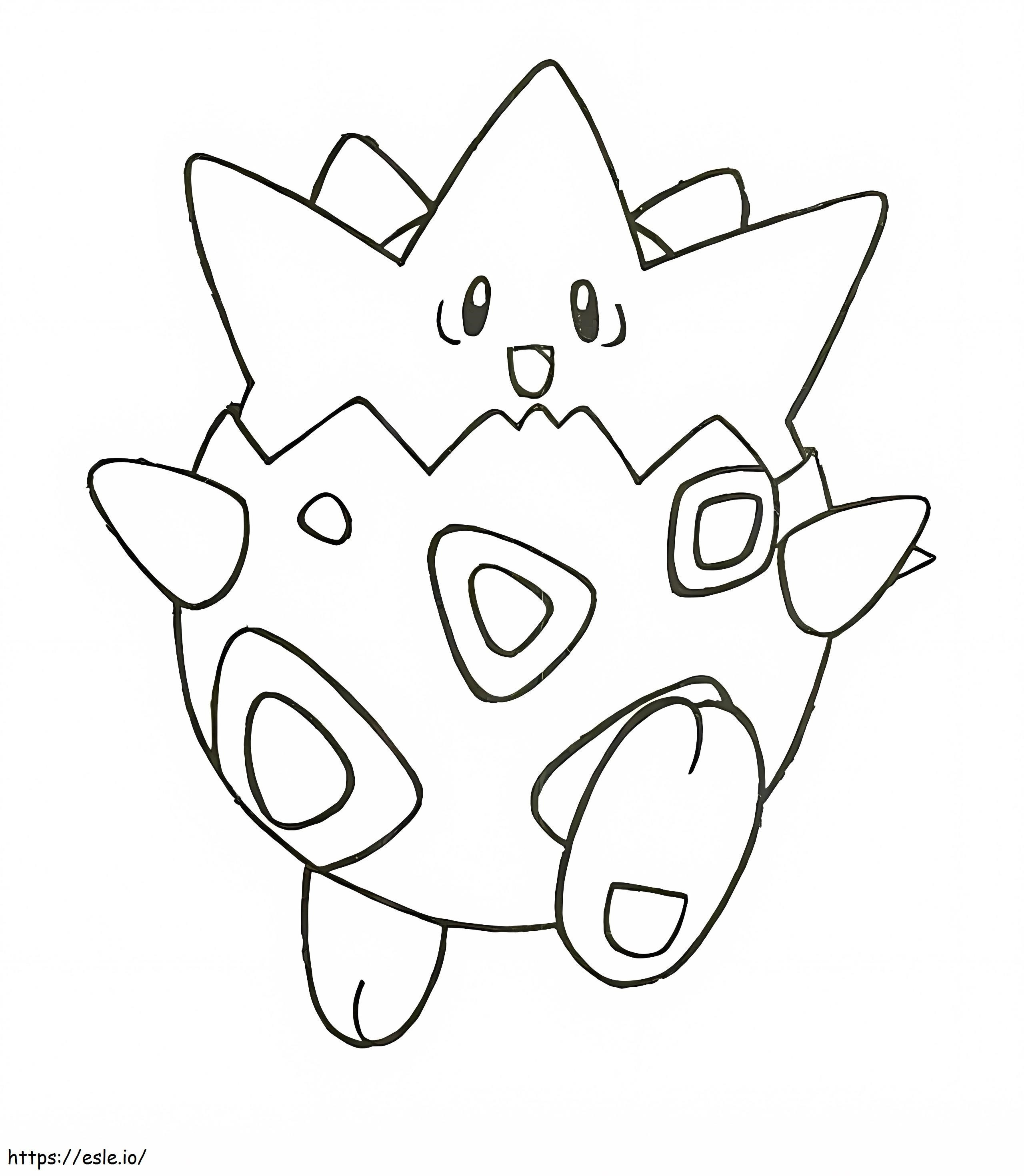 Friendly togepi coloring page