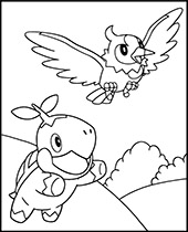 Pokemon coloring page togepi vs golduck