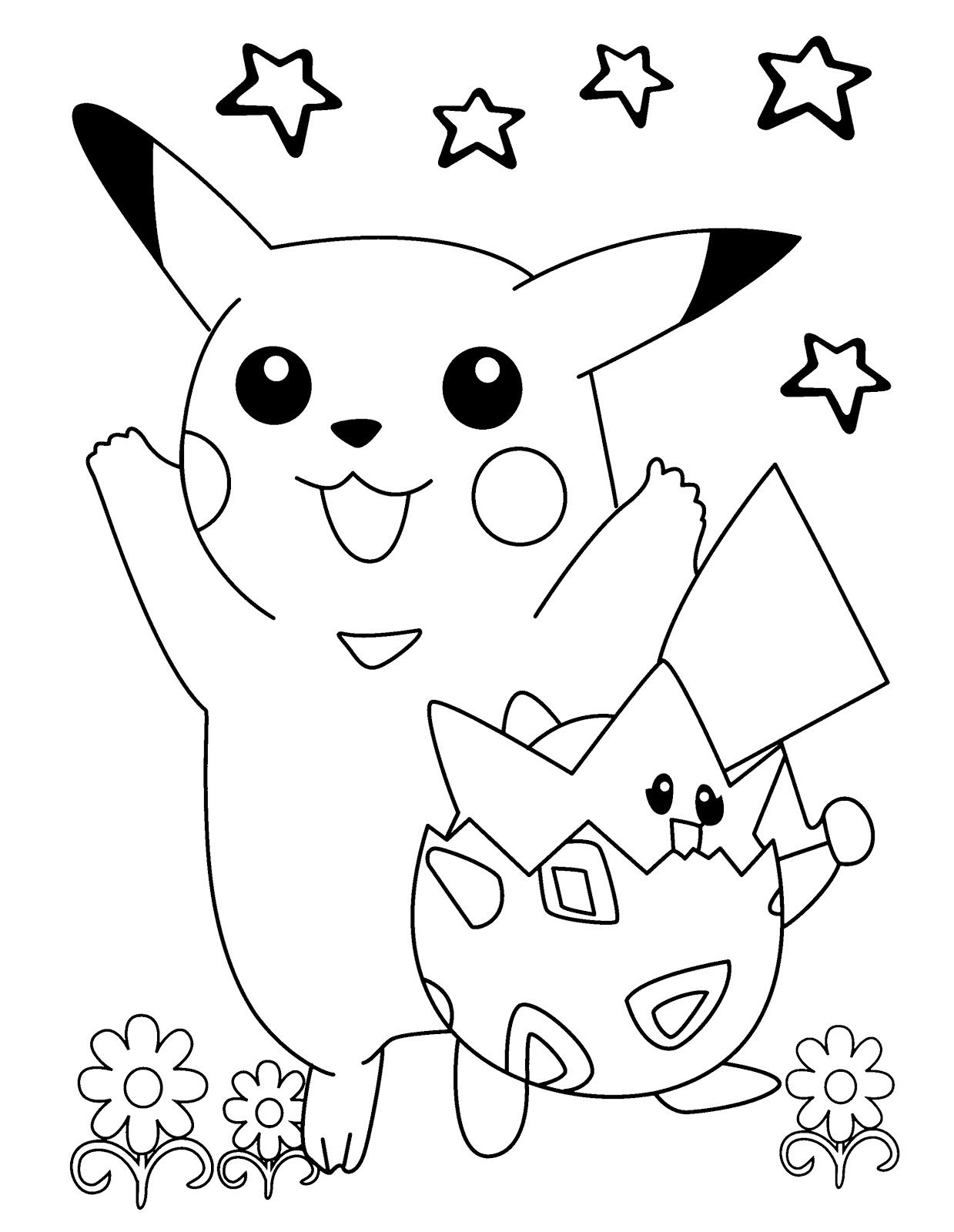 Pin on pikachu coloring page