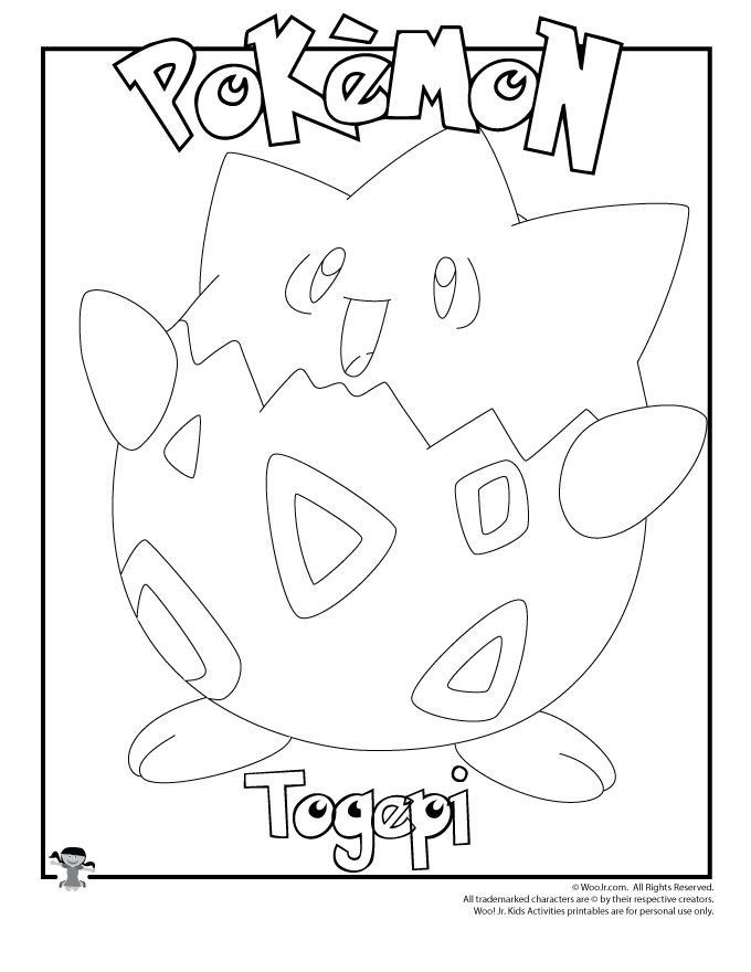 Togepi pokemon coloring pages pokemon coloring manga coloring book