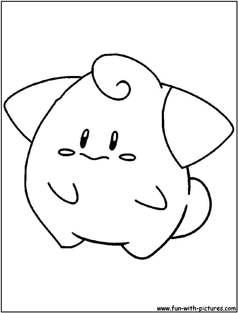 Cleffa coloring page