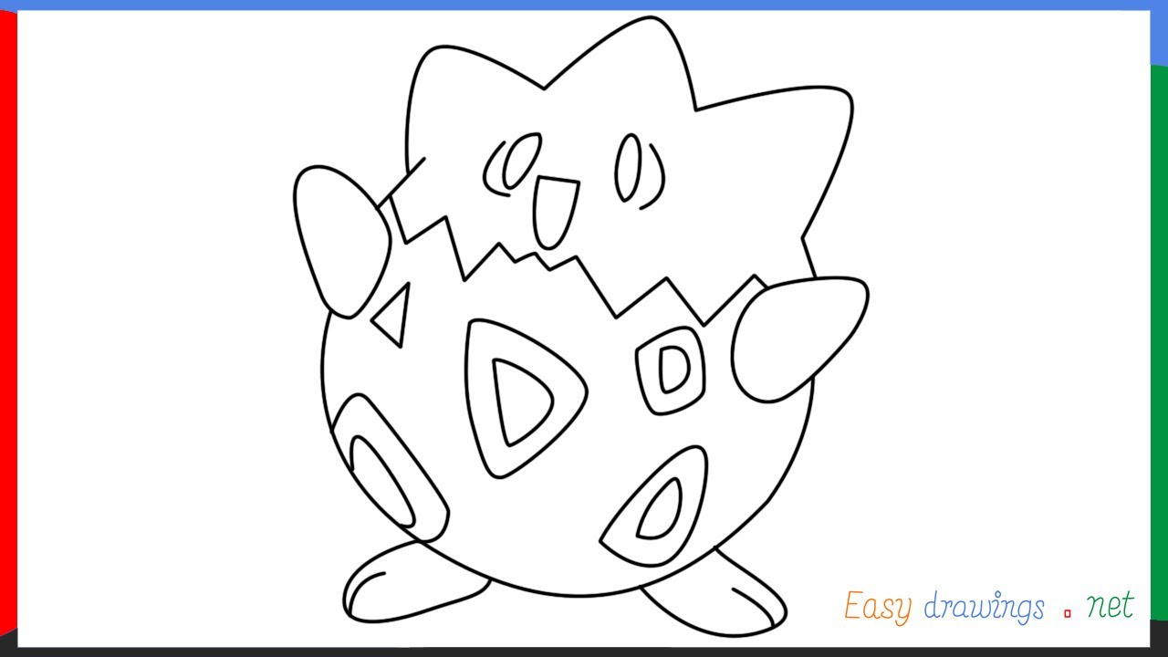 How to draw togepi step by step for beginners