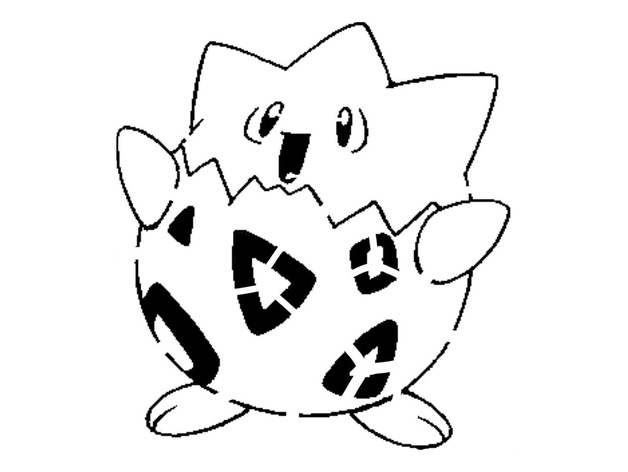 Togepi stencil by longquang