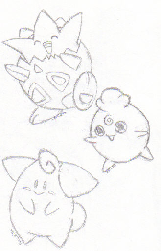 Pokemon togepi igglybuff cleffa