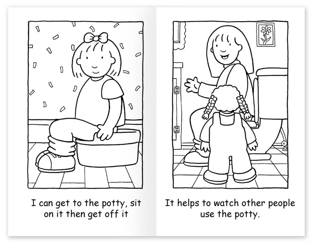 Ready for the potty coloring book