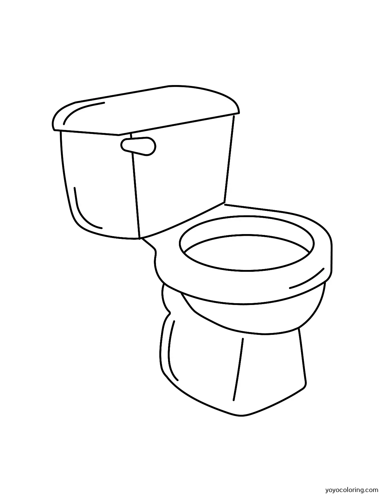 Toilet coloring pages á printable painting template