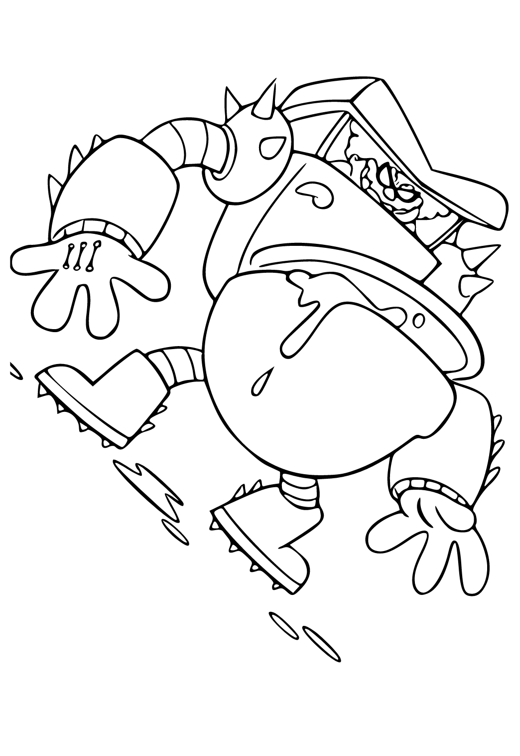 Free printable captain underpants toilet coloring page for adults and kids