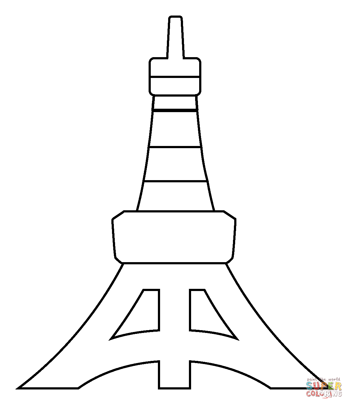 Tokyo tower emoji coloring page free printable coloring pages