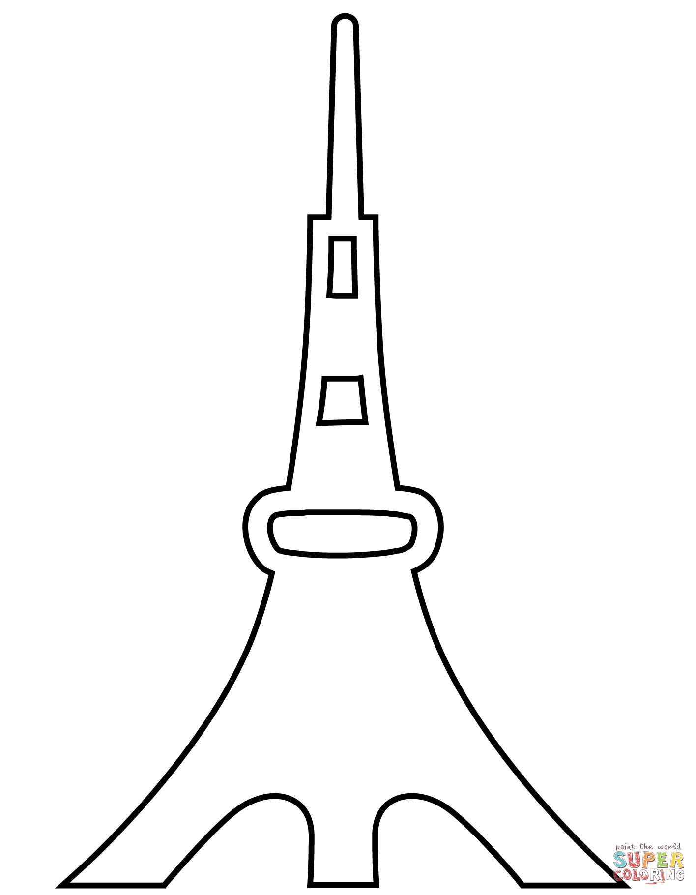 Tokyo tower emoji coloring page free printable coloring pages