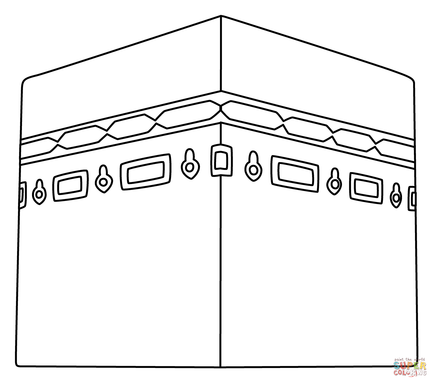 Kaaba emoji coloring page free printable coloring pages