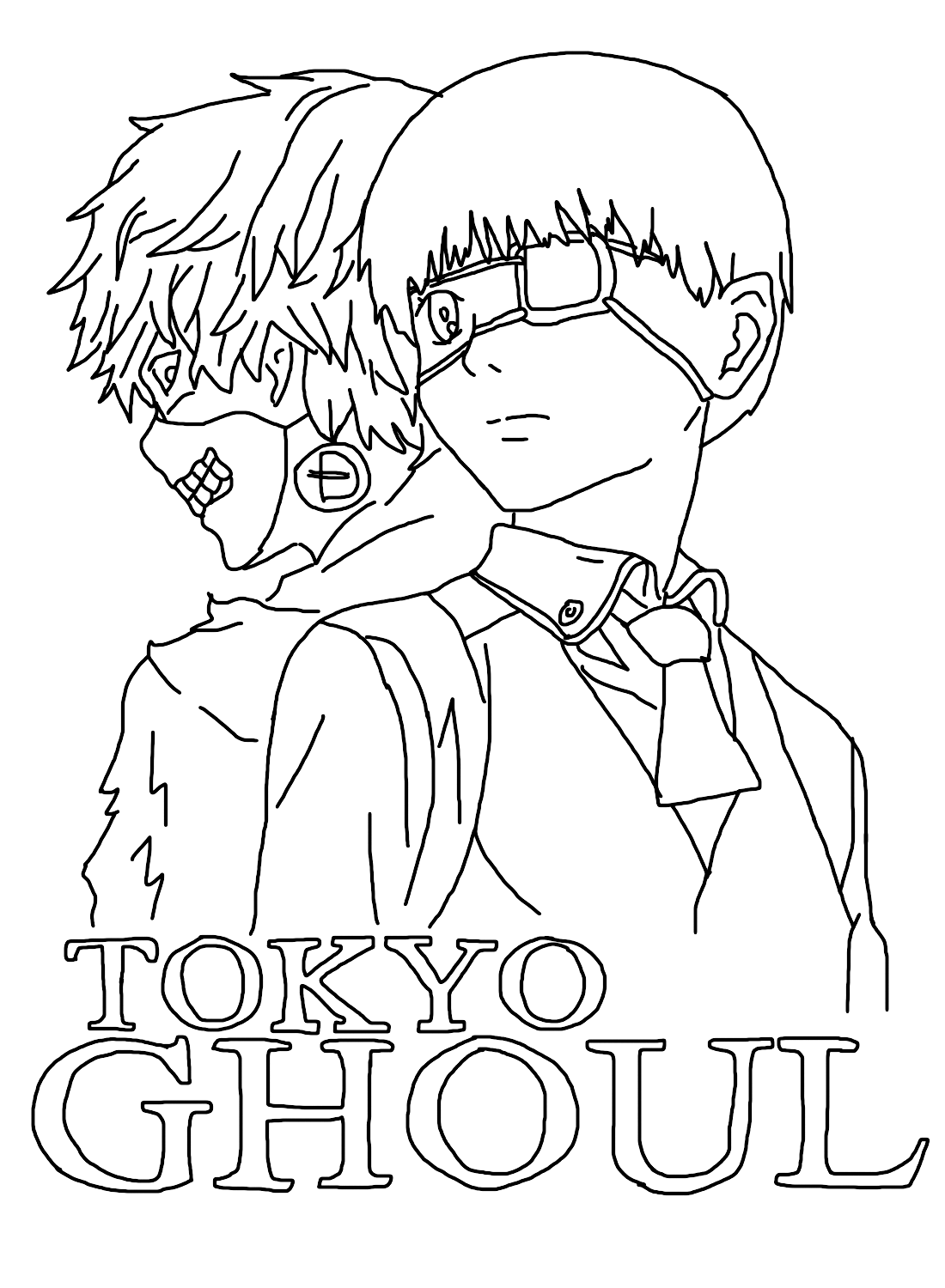 Ken kaneki coloring pages