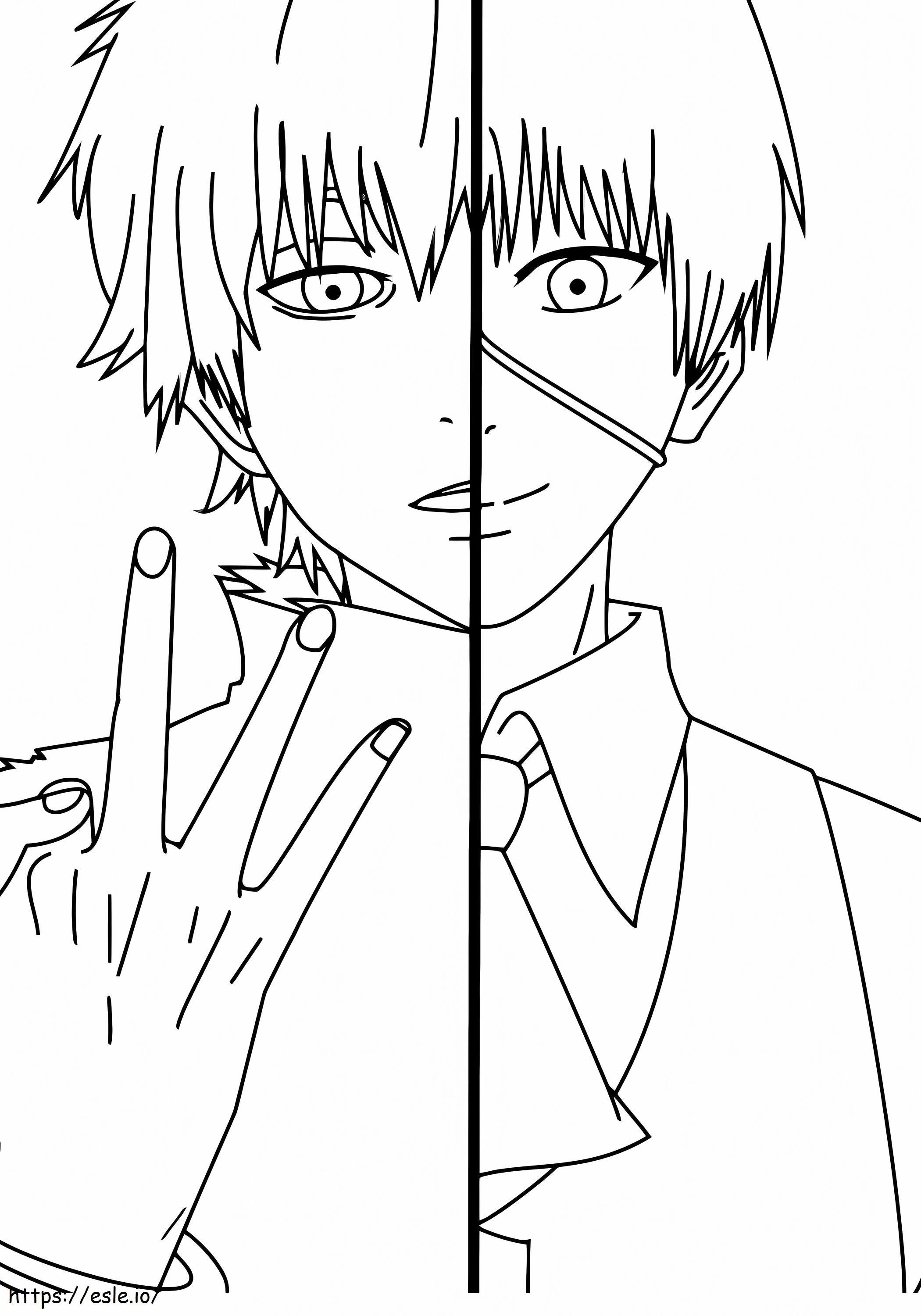 Tokyo ghoul quick coloring page