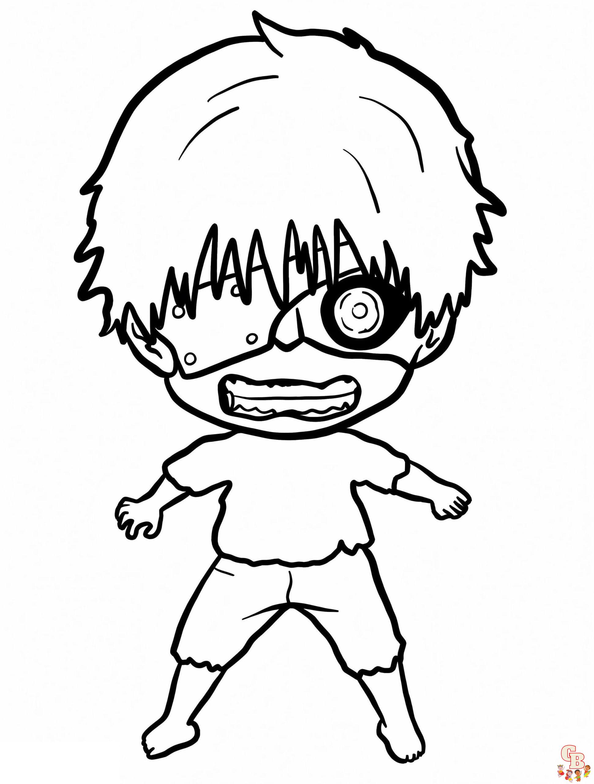 Printable tokyo ghoul coloring pages free for kids and adults