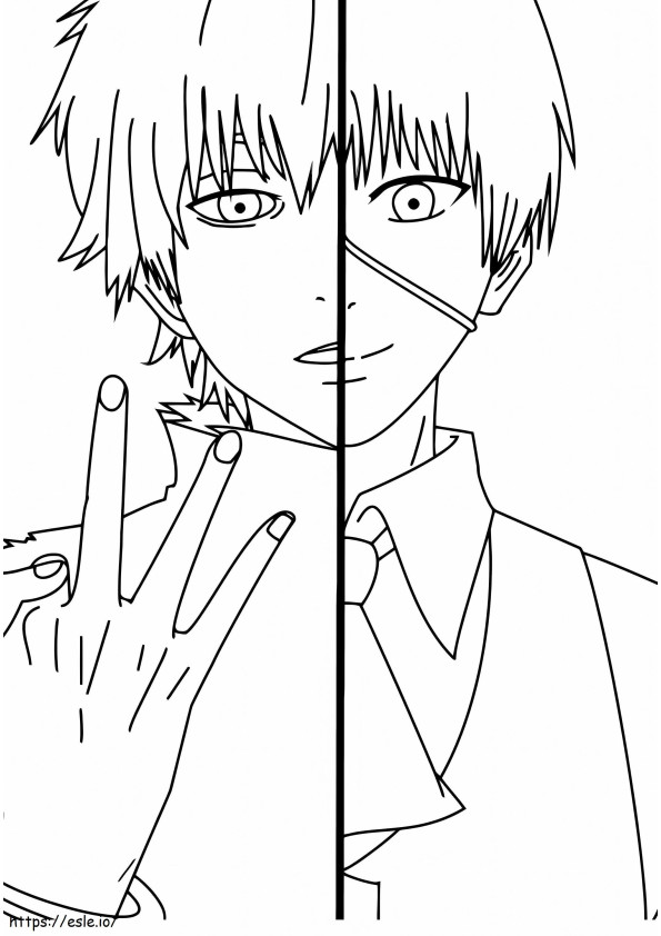 Tokyo ghoul quick coloring page