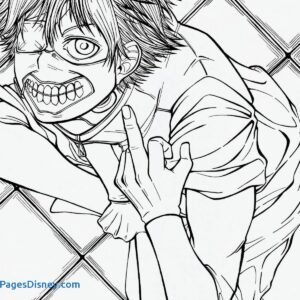 Tokyo ghoul coloring pages printable for free download