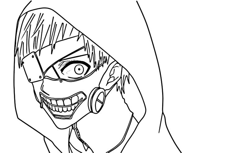 Ken kaneki coloring pages