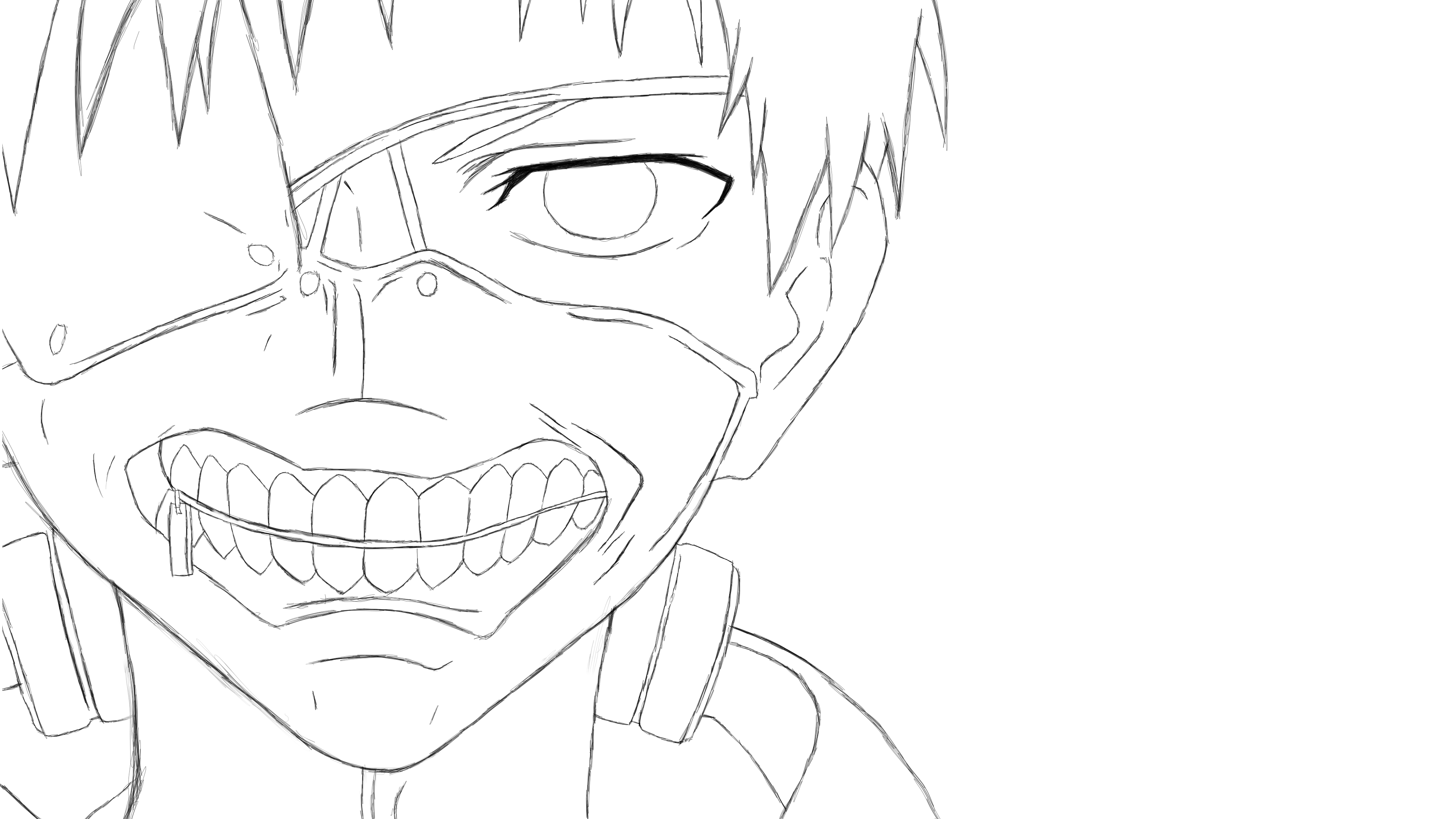 Tokyo ghoul kaneki sketch by djakal on