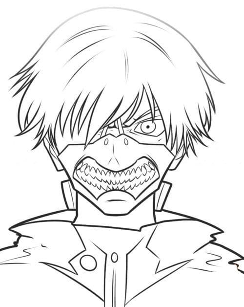 Tokyo ghoul coloring pages pictures free printable