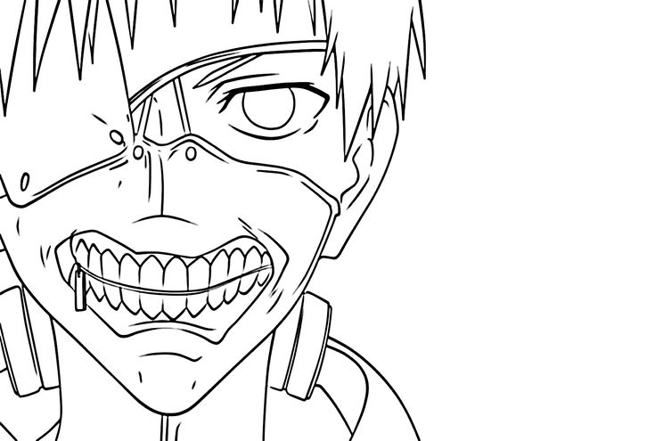 Ken kaneki coloring pages