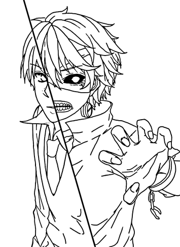 Tokyo ghoul coloring pages