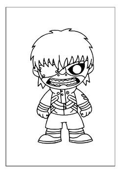 Immerse in tokyo ghoul printable coloring pages collection for kaneki ken fans