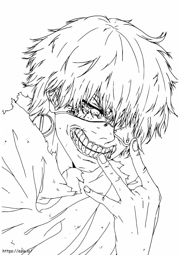 Kaneki ken coloring pages